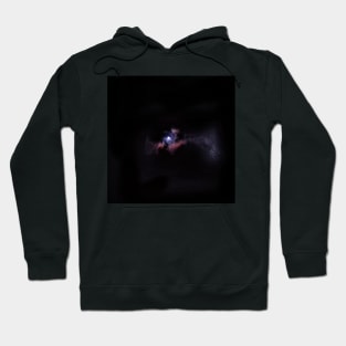 Star Trail and the Faint Moon Hoodie